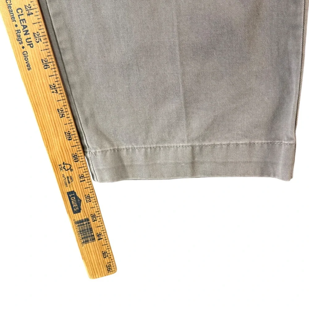 VTG Polo Ralph Lauren Mens 38x31 Gray Chino Pants Flat Front Straight Fit Preppy
